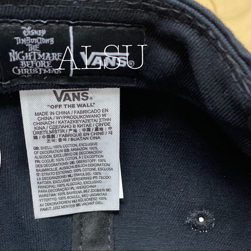 VANS Nightmare before Christmas Cap Sketchy Jack VN0A45EHTA6 - Picture 8 of 9